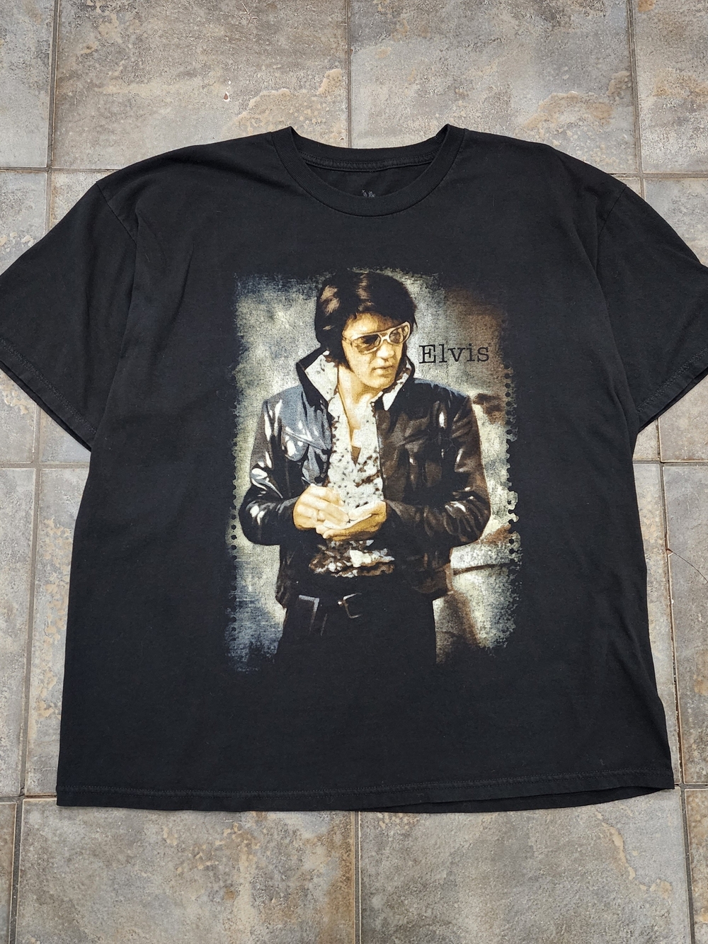 Elvis Presley Men's 2XL Zion Rootswear Y2K Rock Music Singer Graphic T Shirt